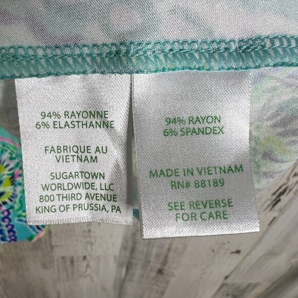 Lilly Pulitzer Gianni Skort Romper Bermuda Blue Turtle Sz Small Resort Vacation - Picture 14 of 17